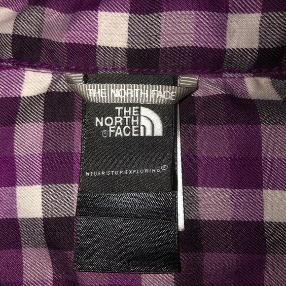 The North Face Button Down, Plaid, Purple - Picture 3 of 4